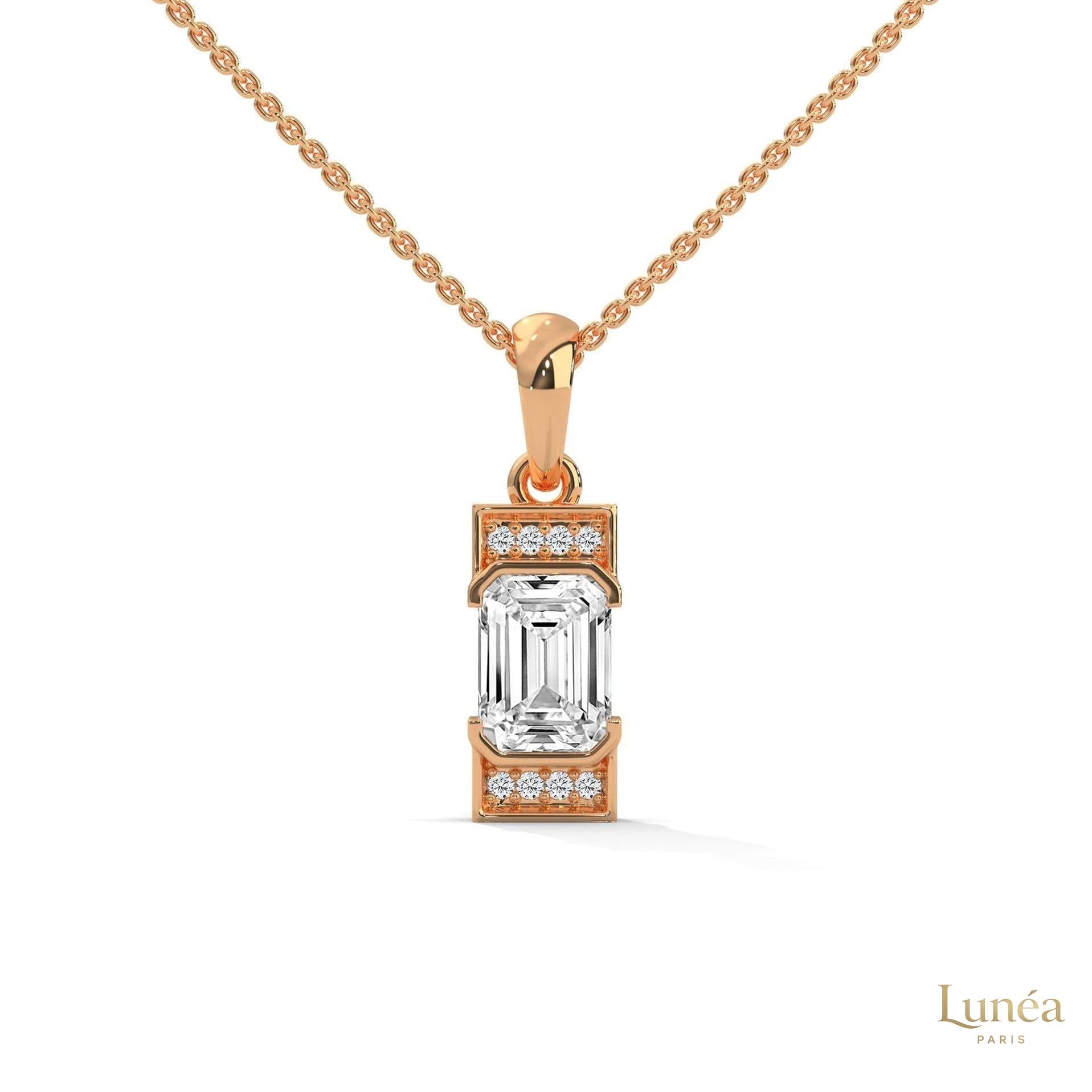 1.0 CT. Emerald-Cut Diamond Pendant