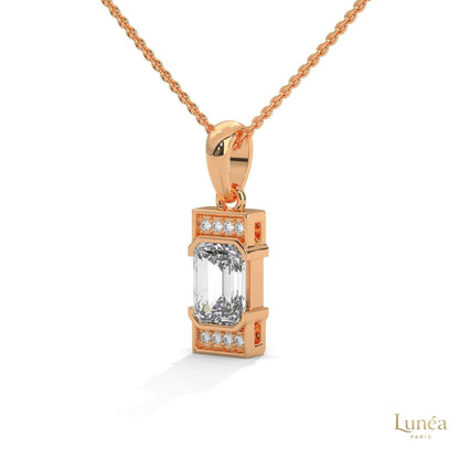 1.0 CT. Emerald-Cut Diamond Pendant