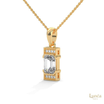 1.0 CT. Emerald-Cut Diamond Pendant
