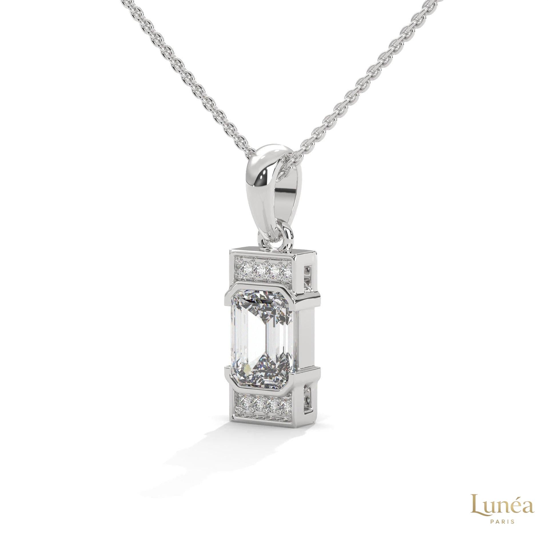 1.0 CT. Emerald-Cut Diamond Pendant