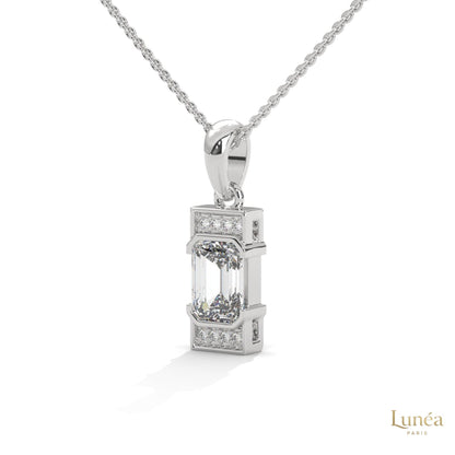 1.0 CT. Emerald-Cut Diamond Pendant
