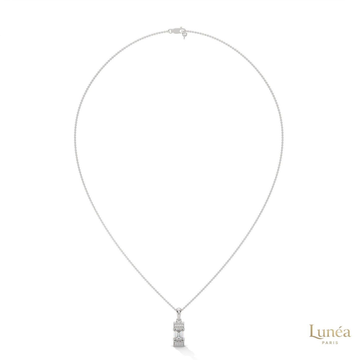 1.0 CT. Emerald-Cut Diamond Pendant