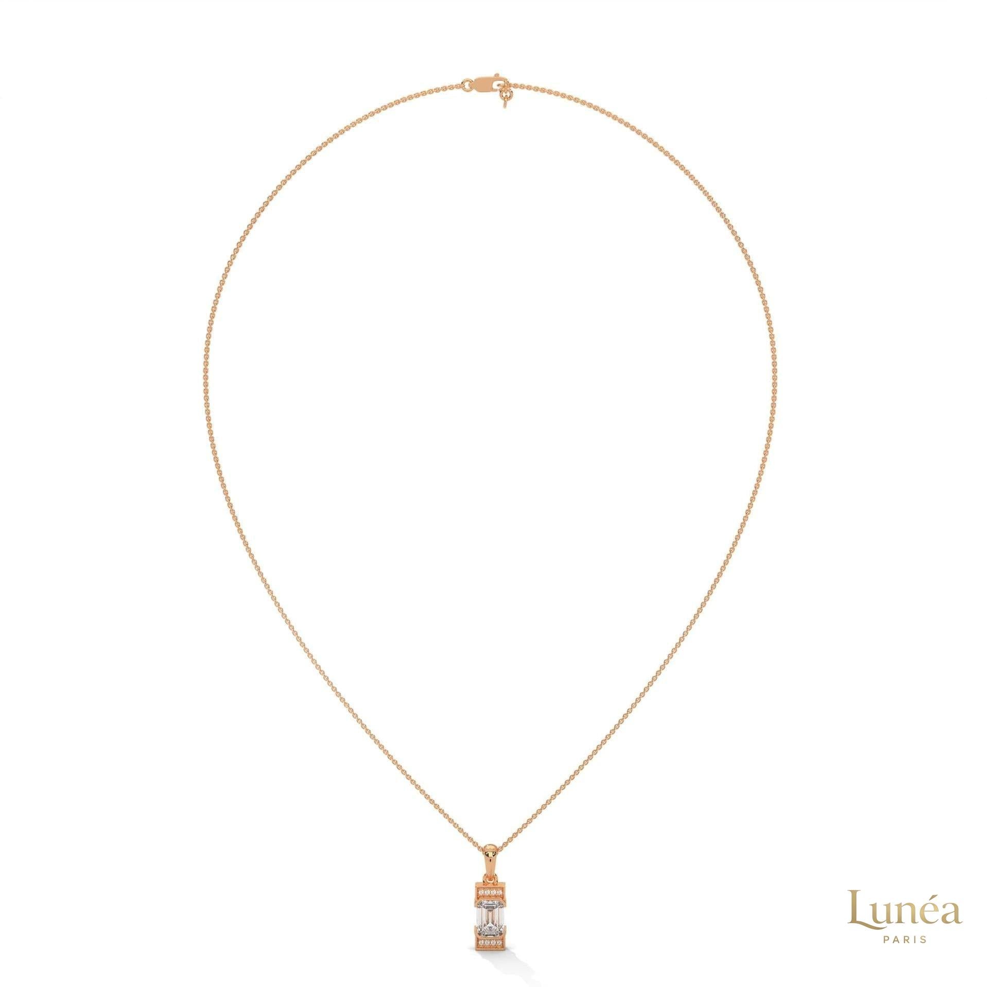 1.0 CT. Emerald-Cut Diamond Pendant