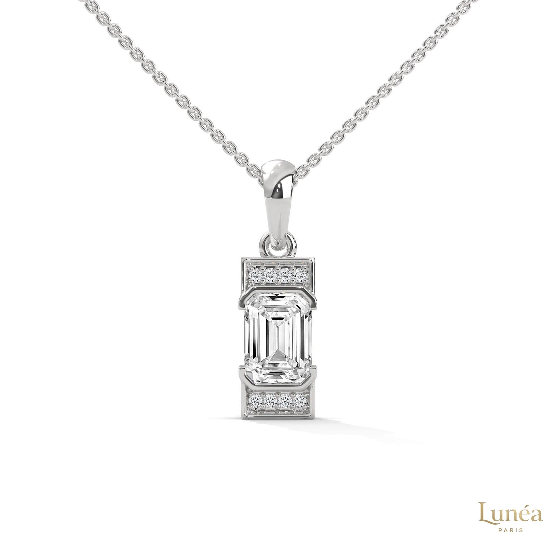 1.0 CT. Emerald-Cut Diamond Pendant