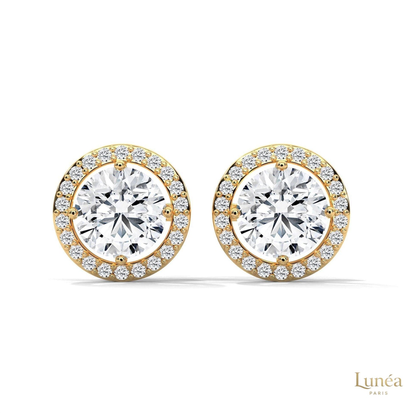 1.10 CT. Halo Diamond Stud Earrings