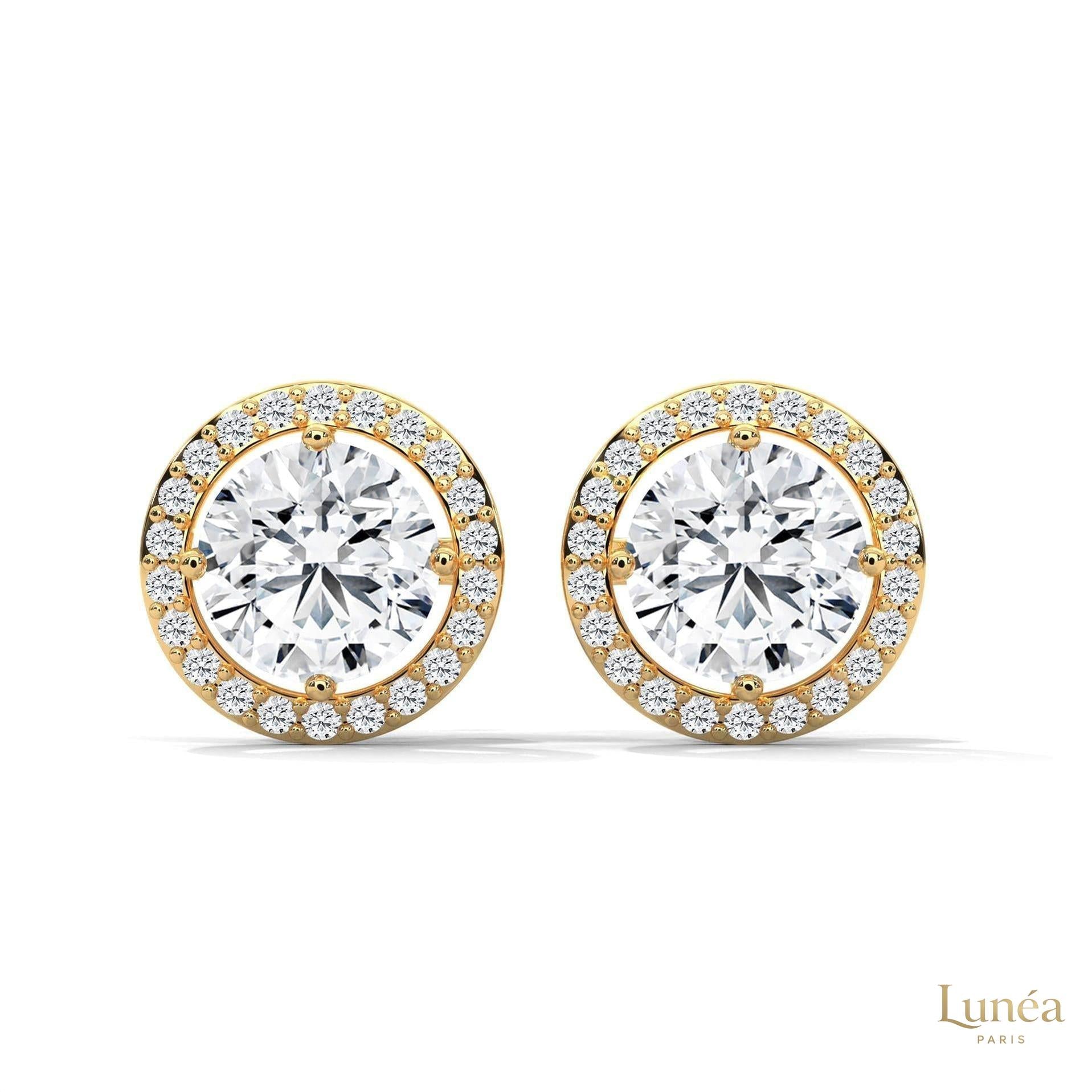 1.10 CT. Halo Diamond Stud Earrings