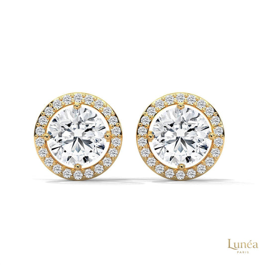 1.10 CT. Halo Diamond Stud Earrings