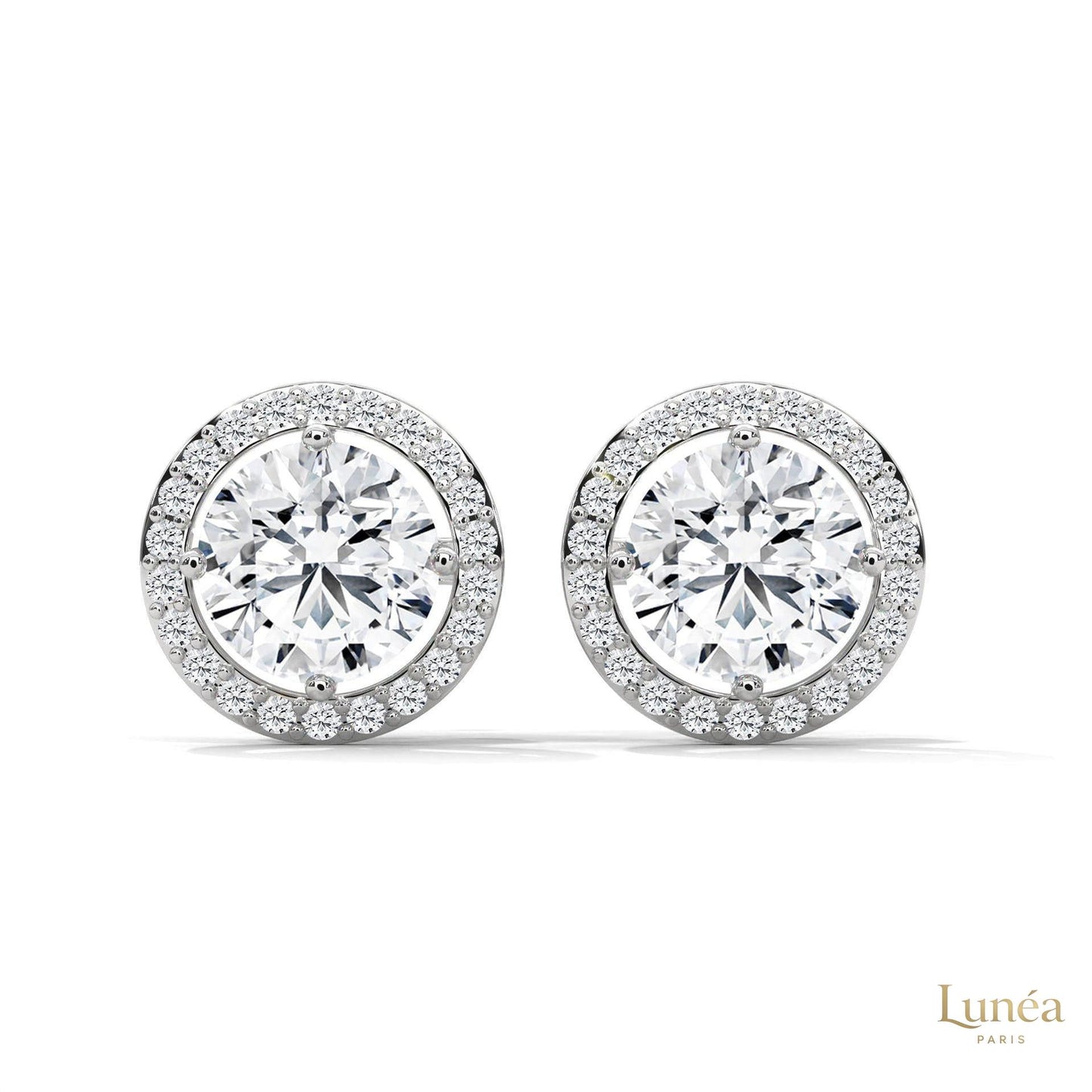 1.10 CT. Halo Diamond Stud Earrings