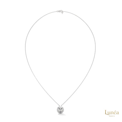1.10 CT. Oval Halo Diamond Pendant