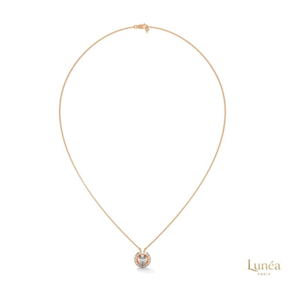 1.10 CT. Oval Halo Diamond Pendant