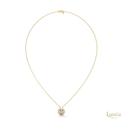 1.10 CT. Oval Halo Diamond Pendant