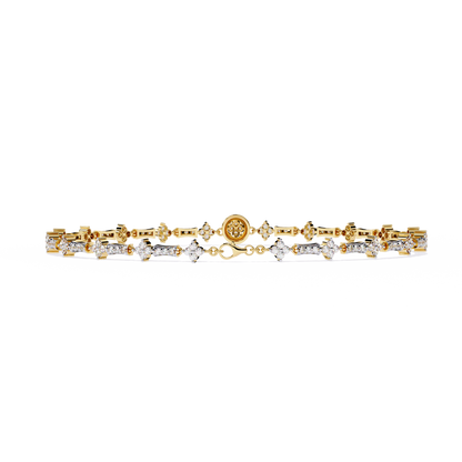 0.82 ct Mixed Shape Diamond Bracelet | 14K Gold |
