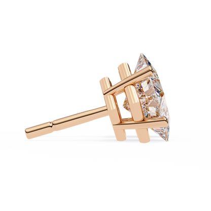 2.39 CTW Princess-Cut Lab-Grown Diamond Stud Earrings in 14K Gold