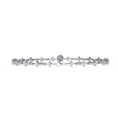 0.82 ct Mixed Shape Diamond Bracelet | 14K Gold |