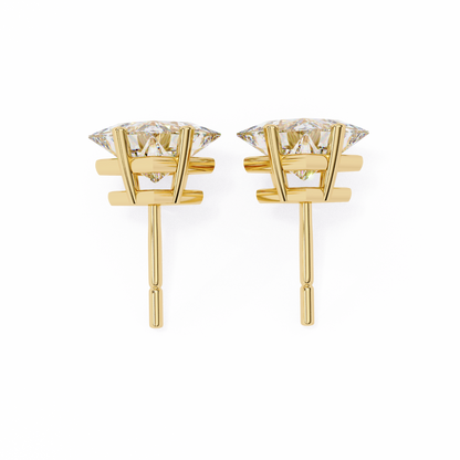 2.39 CTW Princess-Cut Lab-Grown Diamond Stud Earrings in 14K Gold