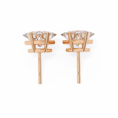 2.39 CTW Princess-Cut Lab-Grown Diamond Stud Earrings in 14K Gold