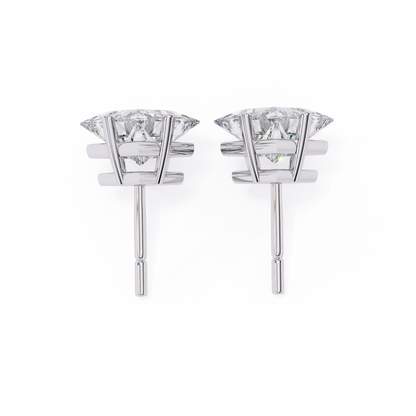2.39 CTW Princess-Cut Lab-Grown Diamond Stud Earrings in 14K Gold