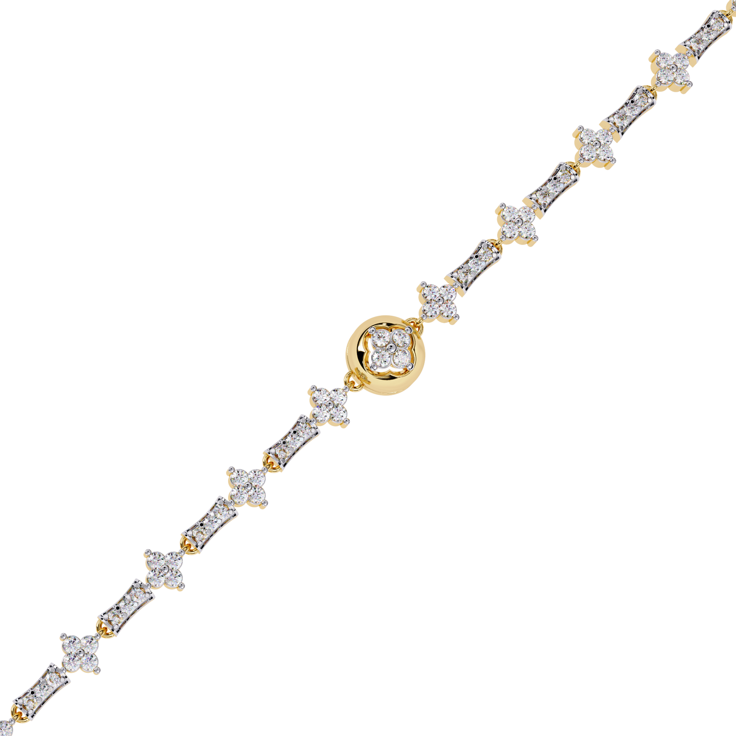 0.82 ct Mixed Shape Diamond Bracelet | 14K Gold |