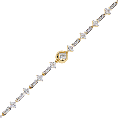 0.82 ct Mixed Shape Diamond Bracelet | 14K Gold |