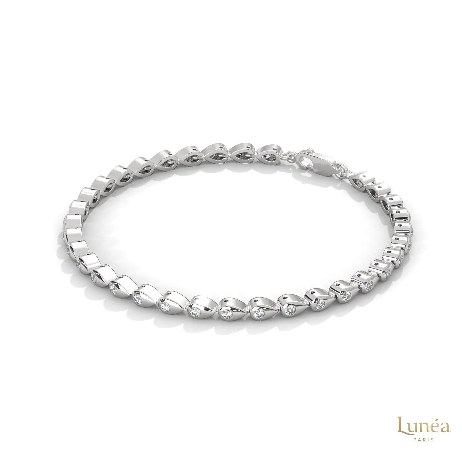 1.20 Ct. Twist Link Lab Diamond Bracelet