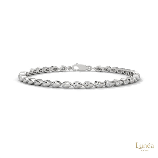 1.20 Ct. Twist Link Lab Diamond Bracelet