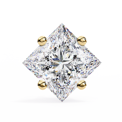 2.39 CTW Princess-Cut Lab-Grown Diamond Stud Earrings in 14K Gold