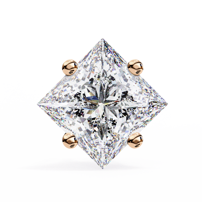 2.39 CTW Princess-Cut Lab-Grown Diamond Stud Earrings in 14K Gold