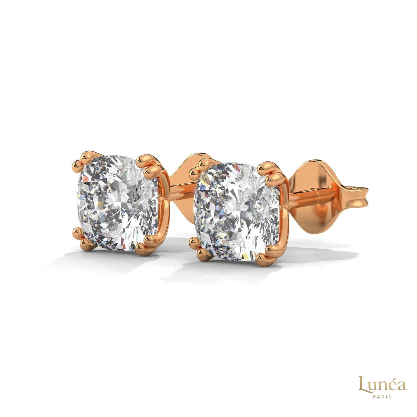 1.25 CT. Cushion-Cut Diamond Stud Earrings
