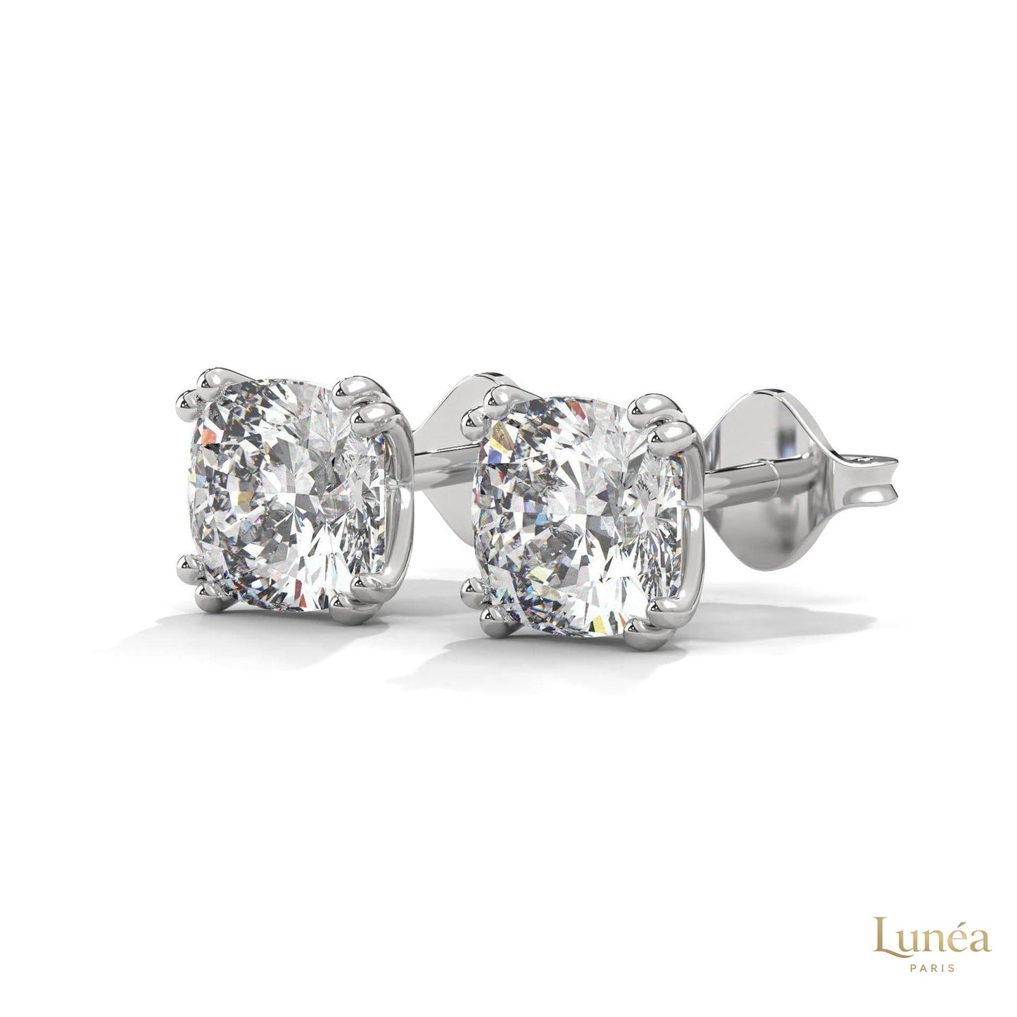 1.25 CT. Cushion-Cut Diamond Stud Earrings
