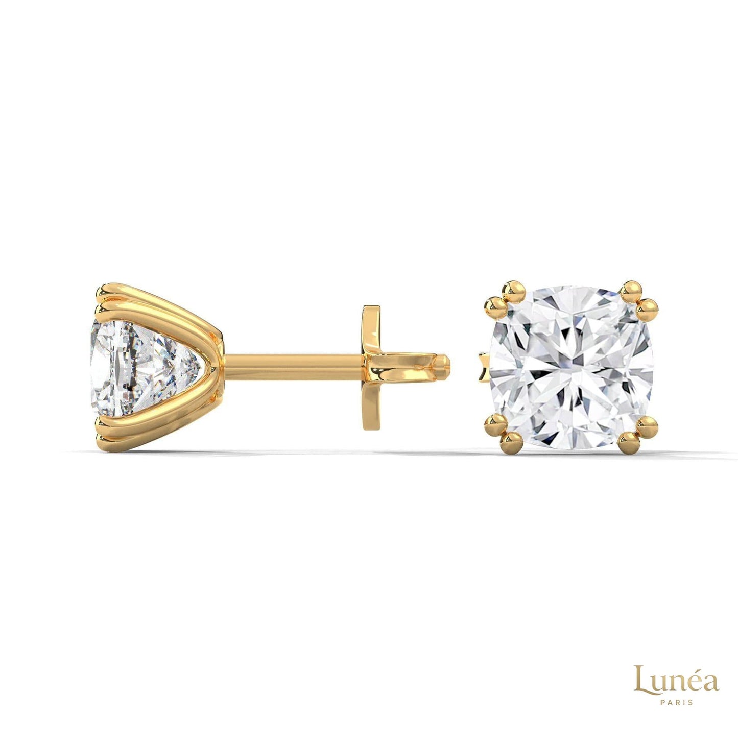 1.25 CT. Cushion-Cut Diamond Stud Earrings