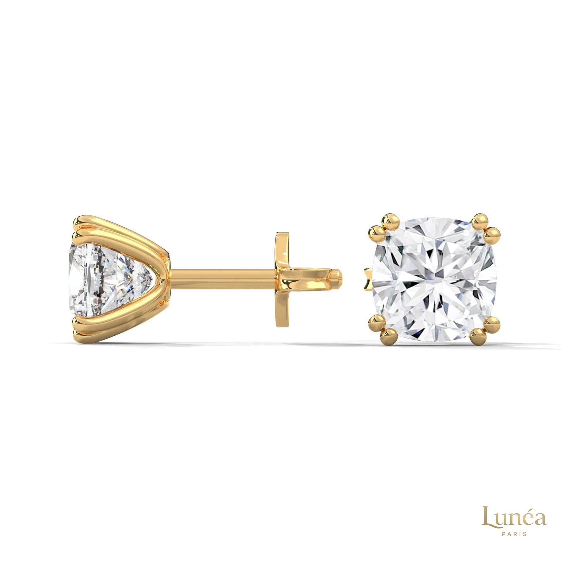 1.25 CT. Cushion-Cut Diamond Stud Earrings
