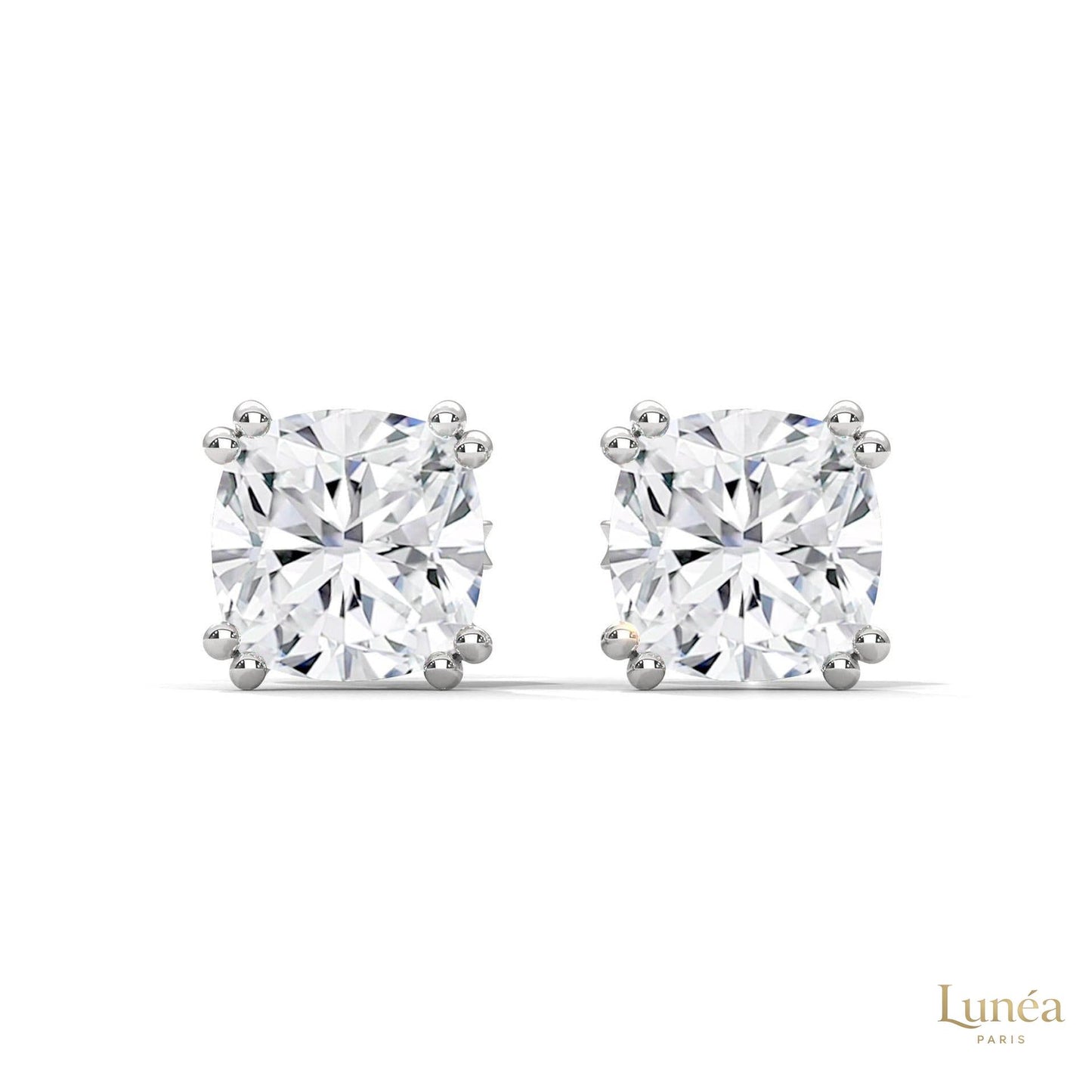 1.25 CT. Cushion-Cut Diamond Stud Earrings