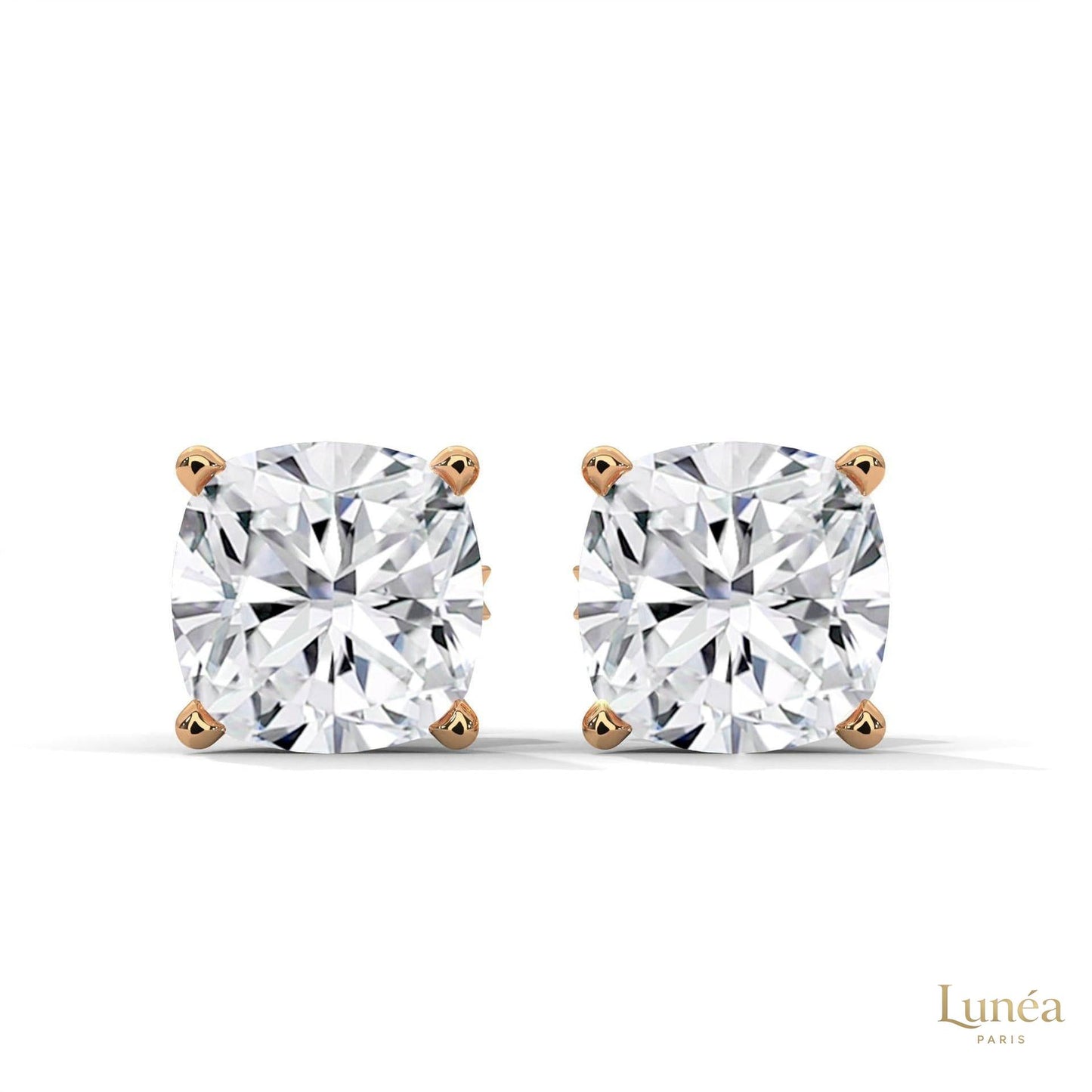 1.25 CT. Cushion-Cut Lab Diamond Studs