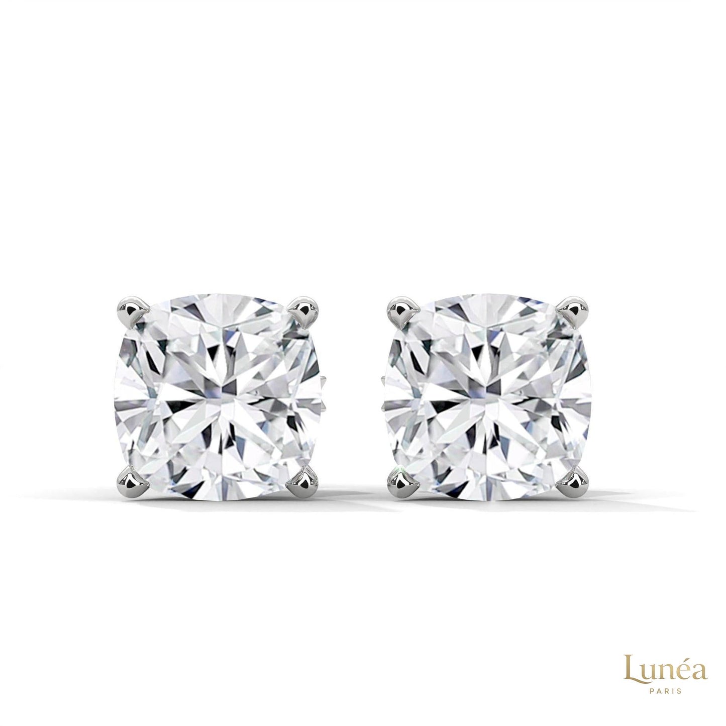 1.25 CT. Cushion-Cut Lab Diamond Studs