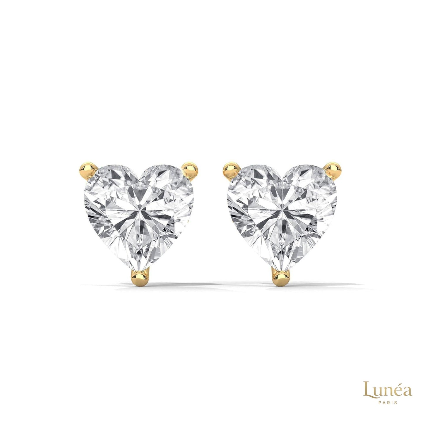 1.25 CT. Heart Lab Diamond Studs