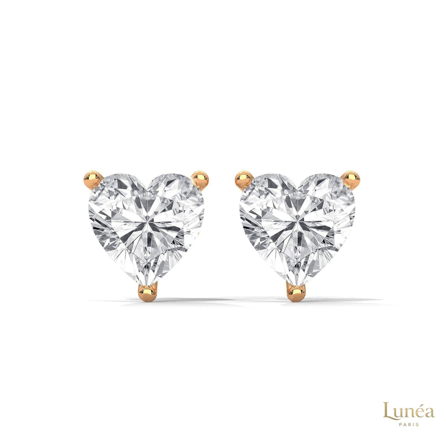 1.25 CT. Heart Lab Diamond Studs