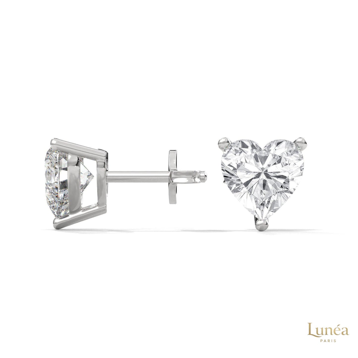 1.25 CT. Heart Lab Diamond Studs
