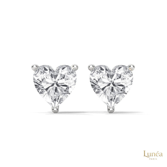 1.25 CT. Heart Lab Diamond Studs