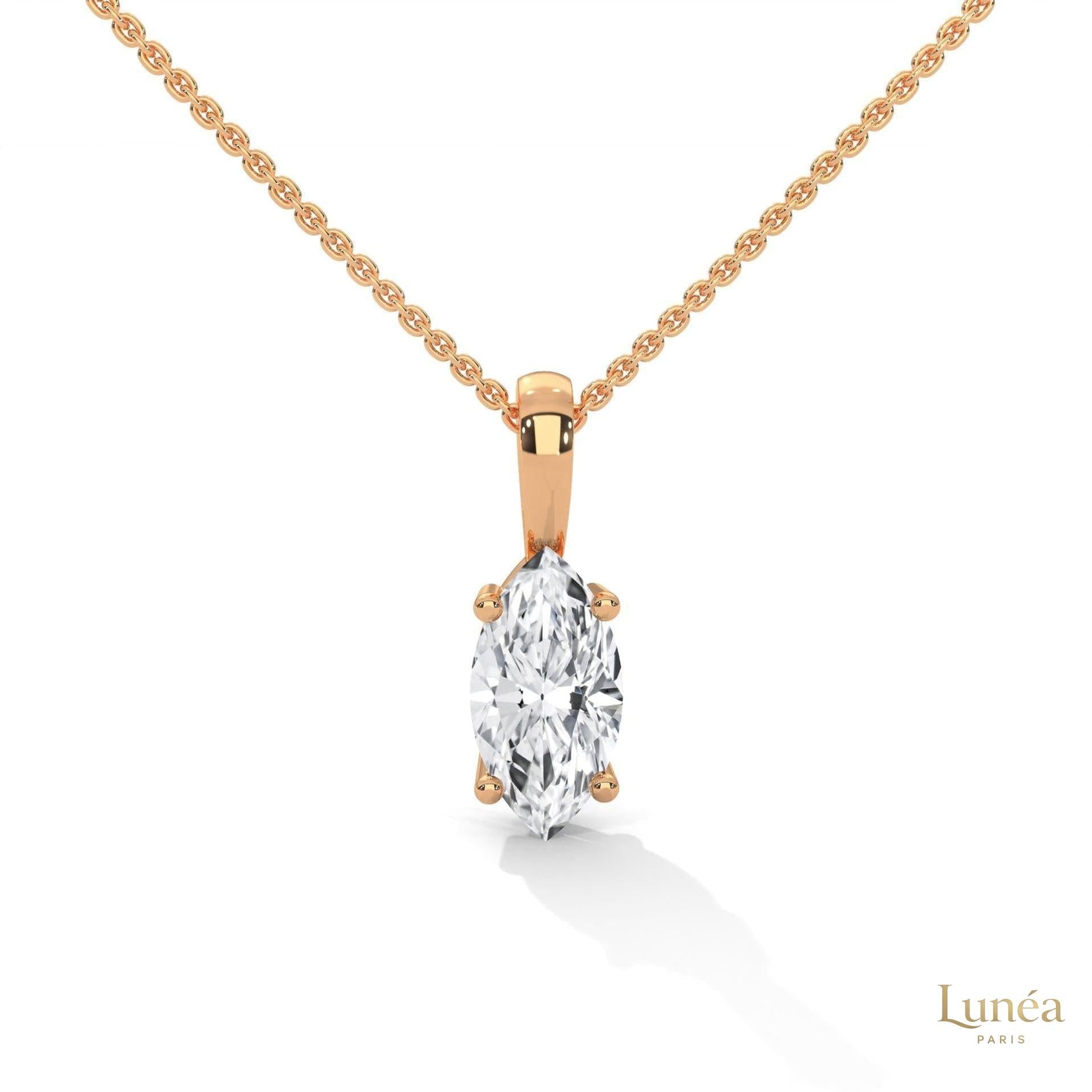 1.25 CT. Marquise Lab Diamond Solitaire Pendant
