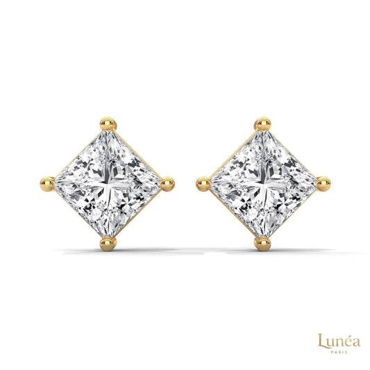1.25 CT. Princess-Cut Lab Diamond Studs