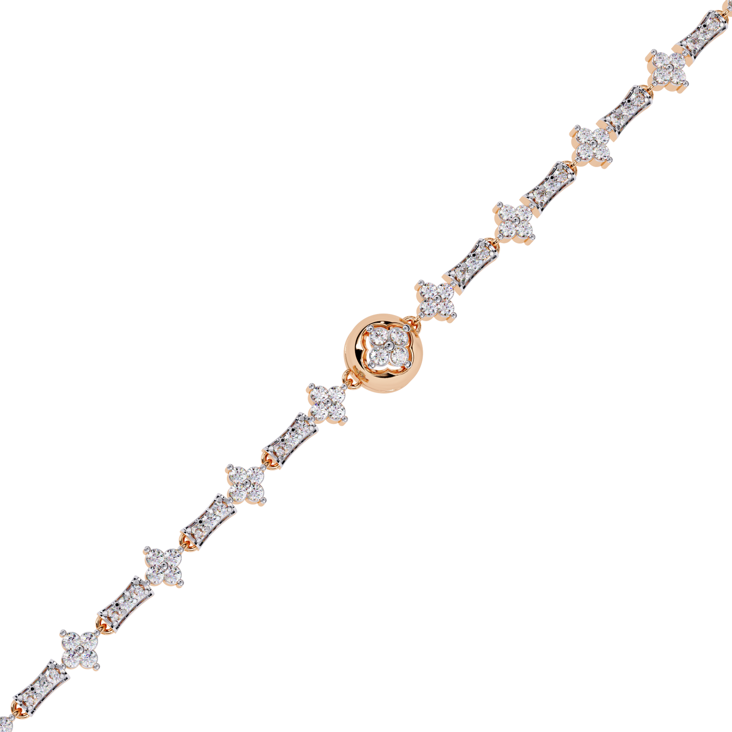 0.82 ct Mixed Shape Diamond Bracelet | 14K Gold |