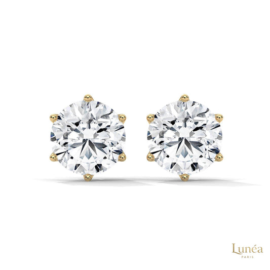 1.30 CT. 6-Prong Round Lab Diamond Studs