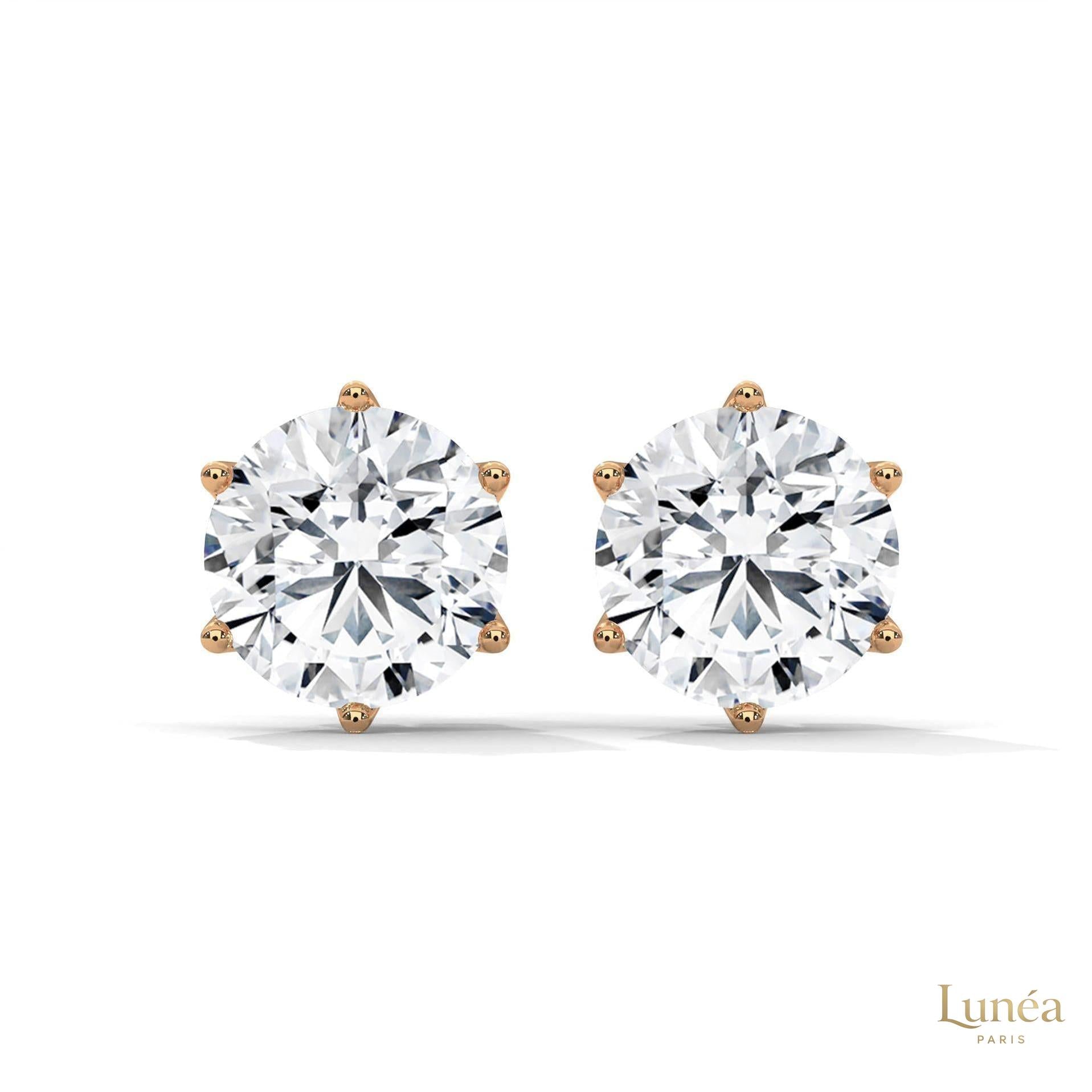 1.30 CT. 6-Prong Round Lab Diamond Studs