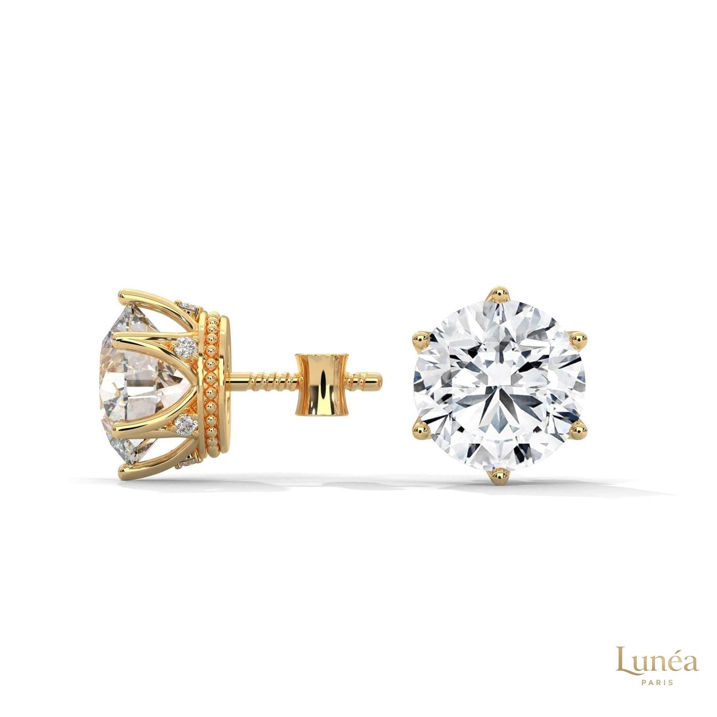 1.30 CT. 6-Prong Round Lab Diamond Studs