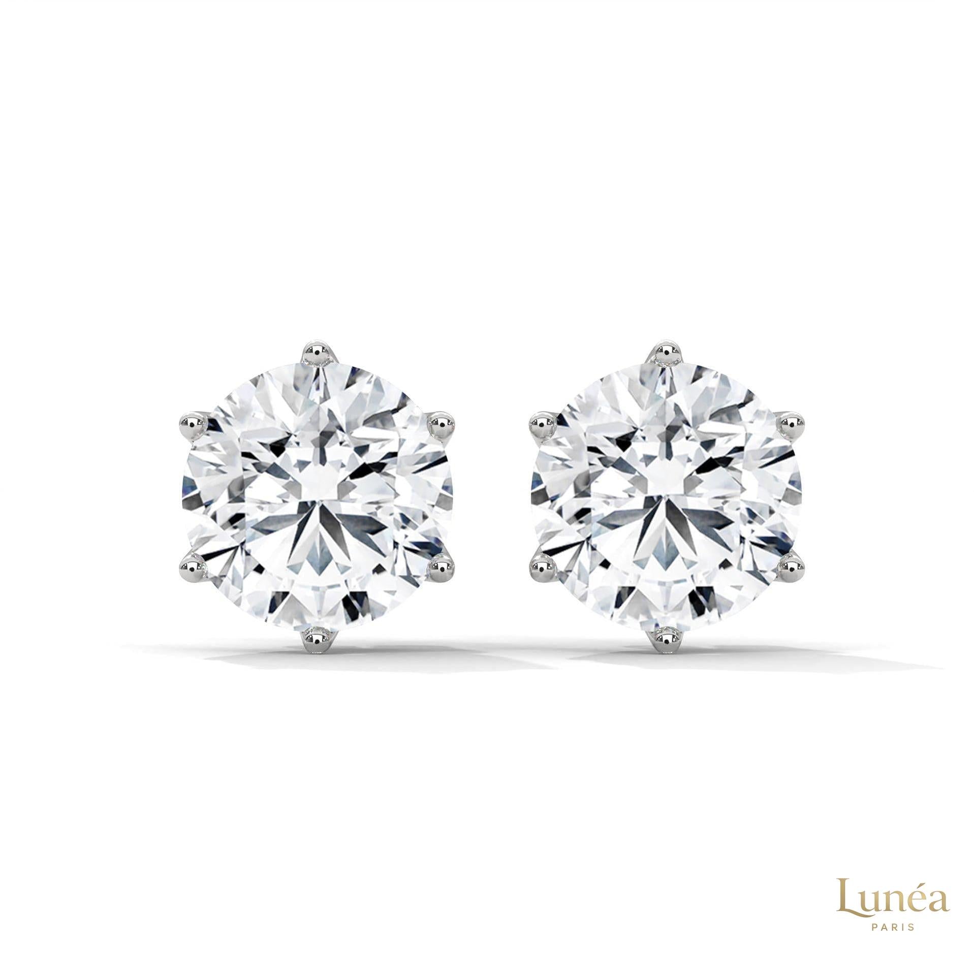 1.30 CT. 6-Prong Round Lab Diamond Studs