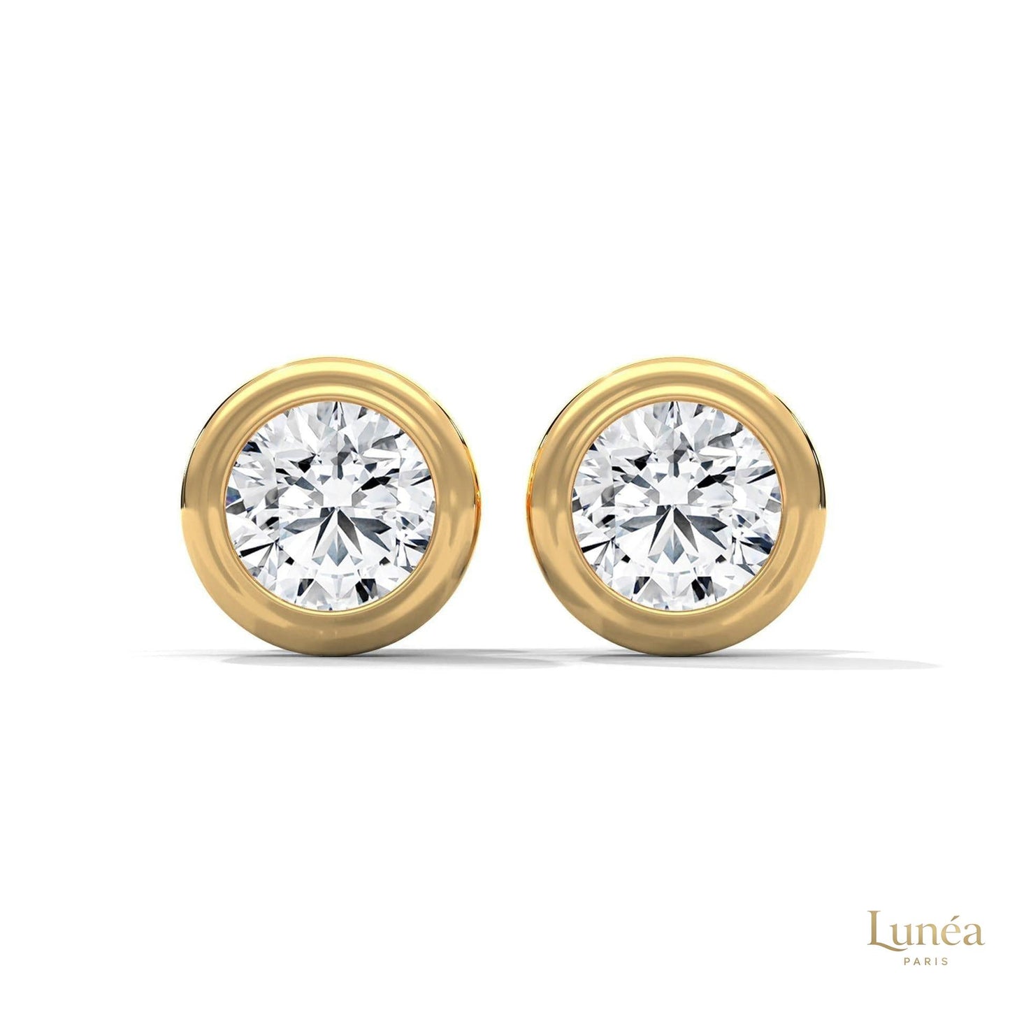 1.30 CT. Bezel Lab Diamond Studs