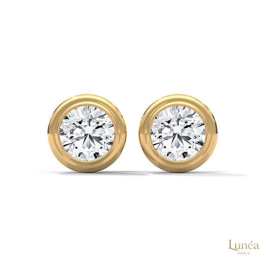 1.30 CT. Bezel Lab Diamond Studs