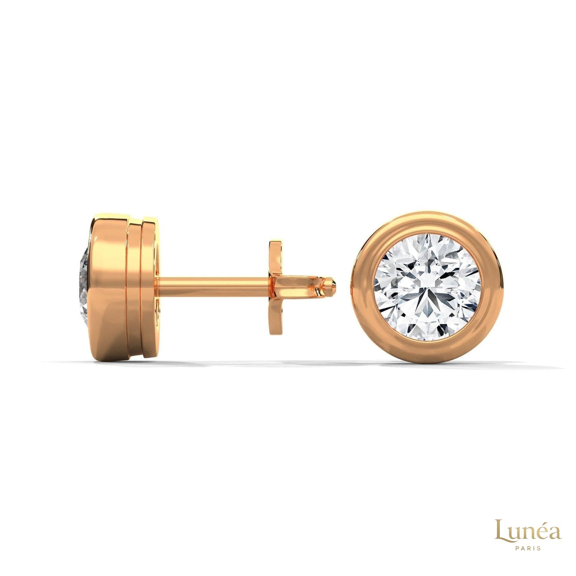 1.30 CT. Bezel Lab Diamond Studs