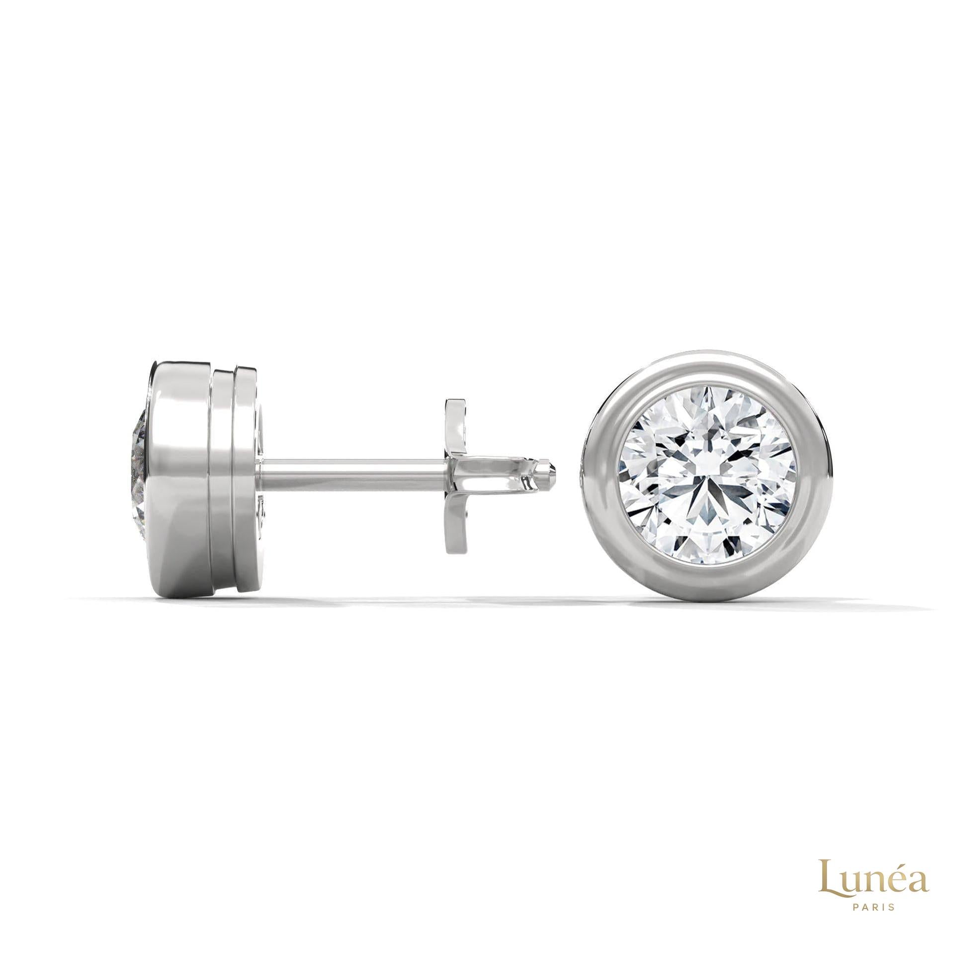 1.30 CT. Bezel Lab Diamond Studs