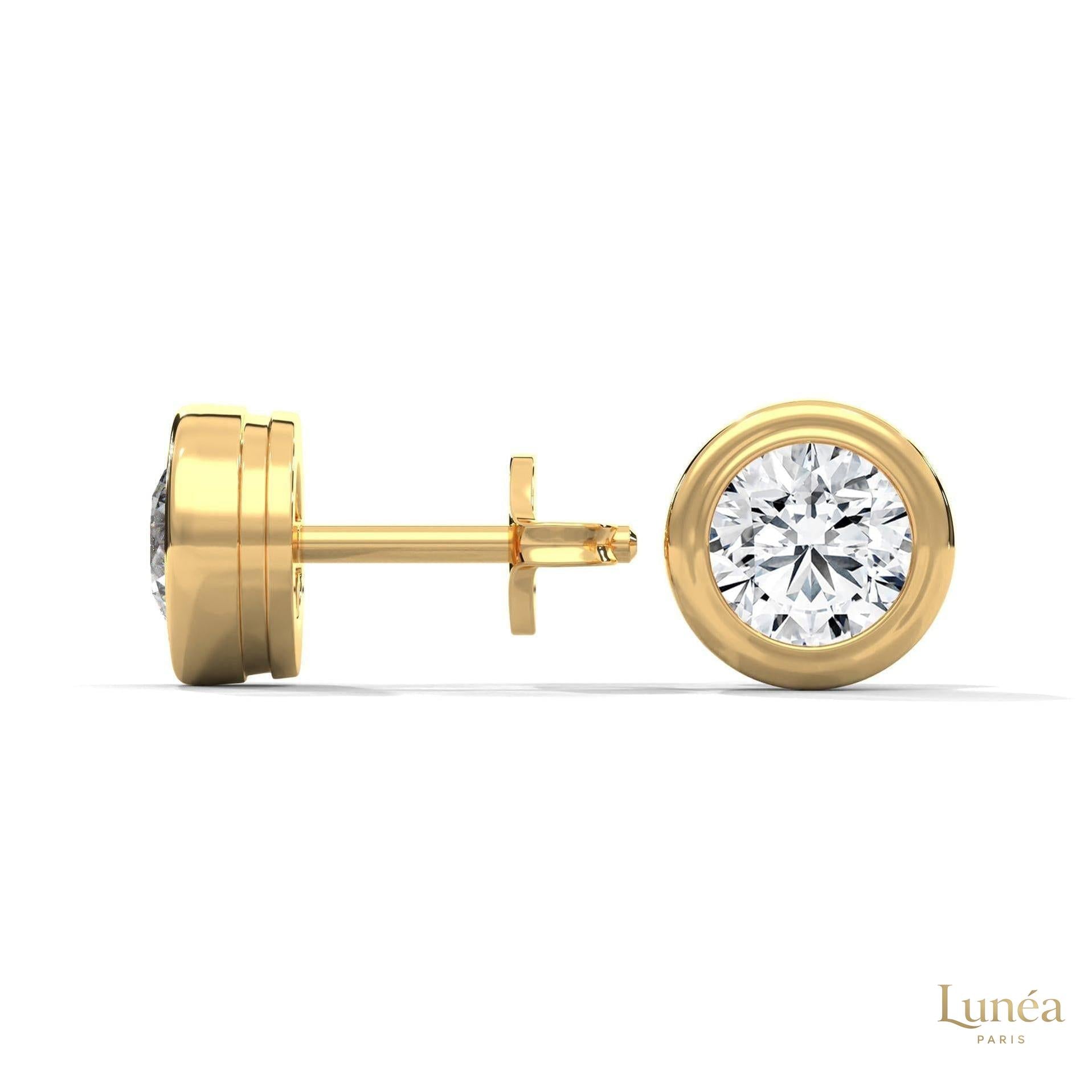 1.30 CT. Bezel Lab Diamond Studs